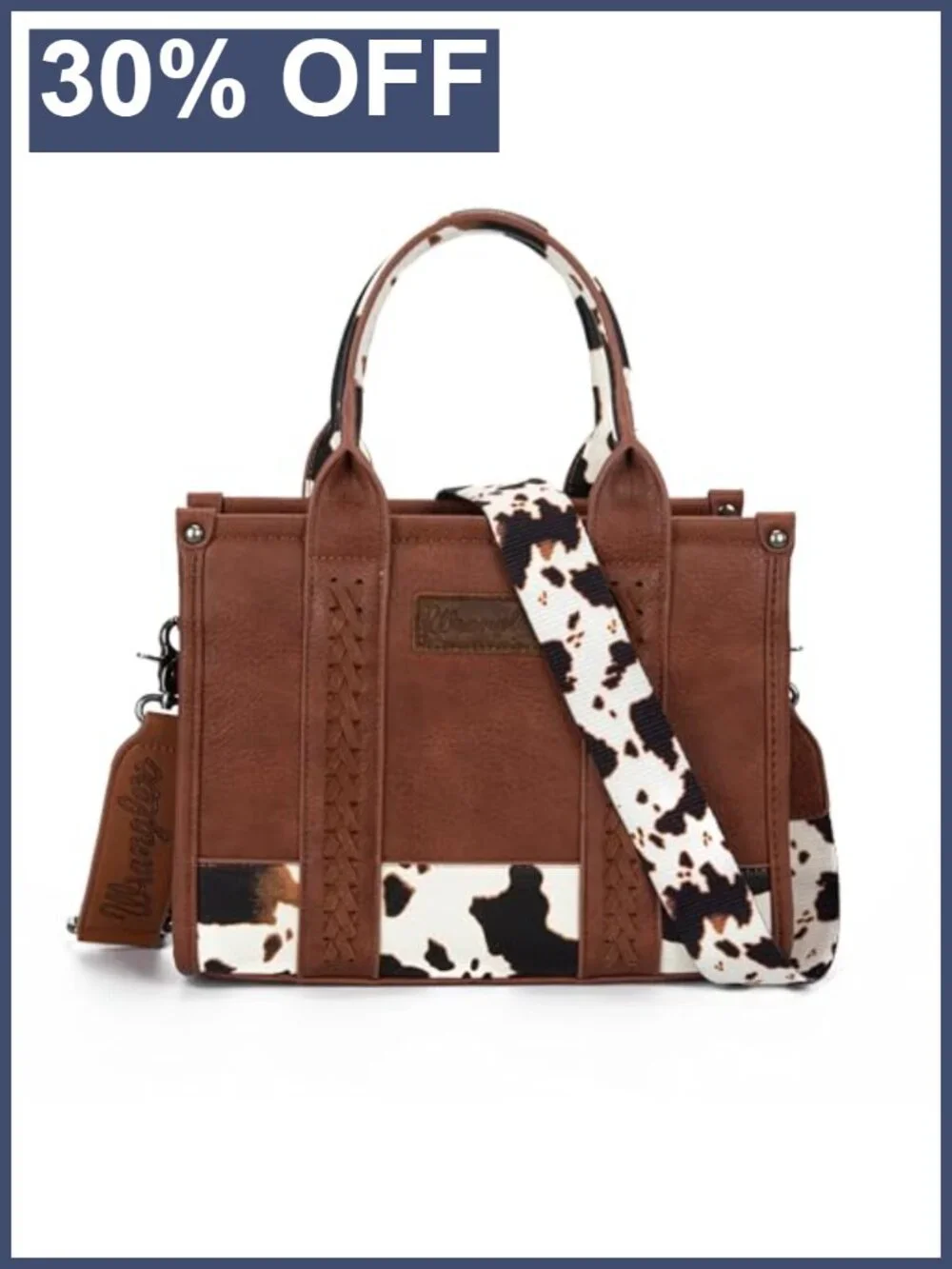 Western Cow Print Tote Satchel Top Handle Purse Crossbody Bag
